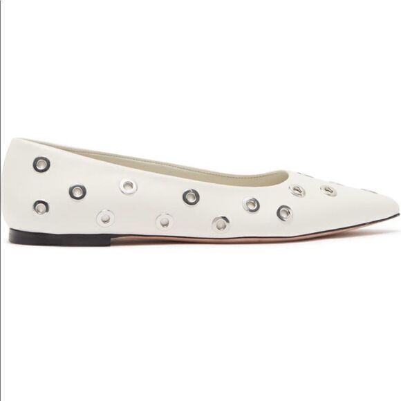 BOSS Hugo Boss Rose Grommet Studdet  ballet flat all leather size 5, new - Picture 3 of 16